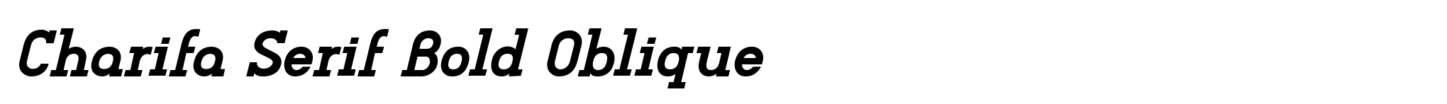 Charifa Serif Bold Oblique image